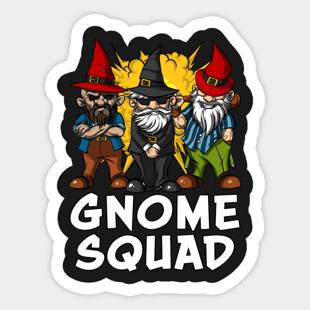 Gnome Squad Funny Cartoon Garden Dwarves Gnome Squad Funny