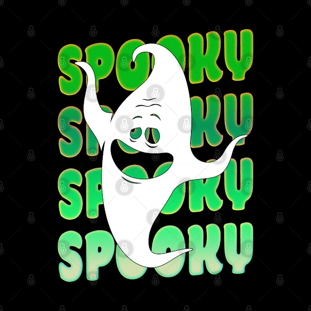 Spooky Halloween Ghost (Green) by Whimsical Frank