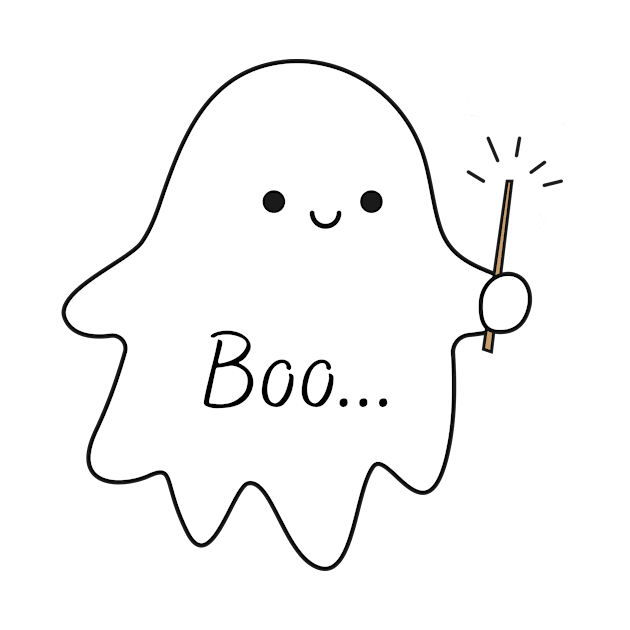 Cute Ghost Shirt, Halloween Tshirt by Salasala