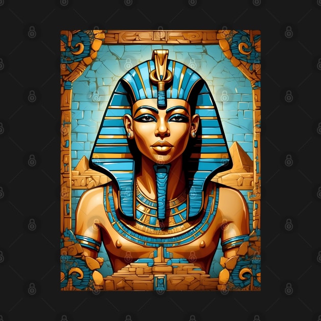 Mosaic Pharaoh Ancient Egypt by VivaLaRetro