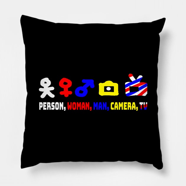 Person Woman Man Camera Tv Pillow by Excela Studio