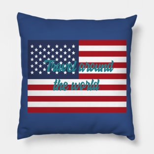 Travel Around the World - USA Pillow