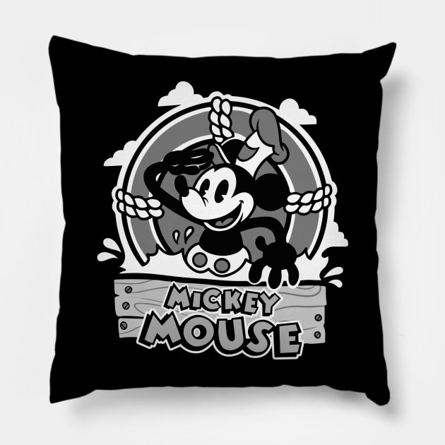 Steamboat Willie Pillow by FOUREYEDESIGN