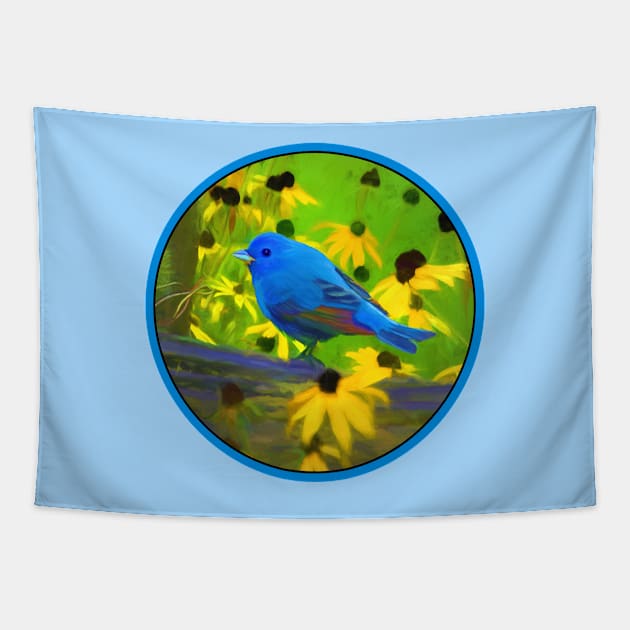 Indigo Bunting Tapestry by Alpen Designs