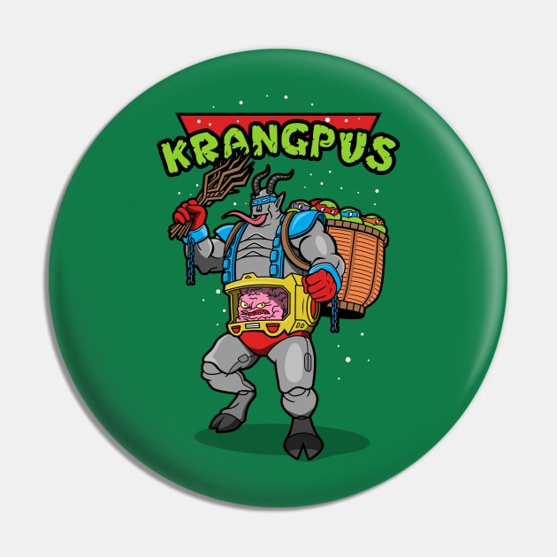 Funny Christmas Merry Krampus Villain Cartoon Pin by BoggsNicolas