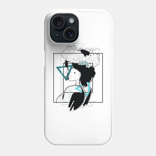 Girl with flowers version4 Phone Case