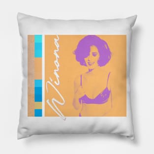 Winona Ryder //// 90s Style Duotone Neon Aesthetic Pillow