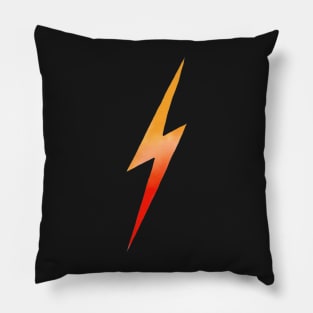 Orange-and-Red Lightning Bolt Pillow
