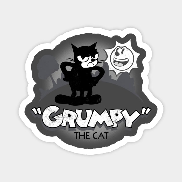 Cranky Cat Magnet by trapperjon