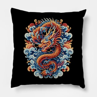 Vintage Dragon Pillow