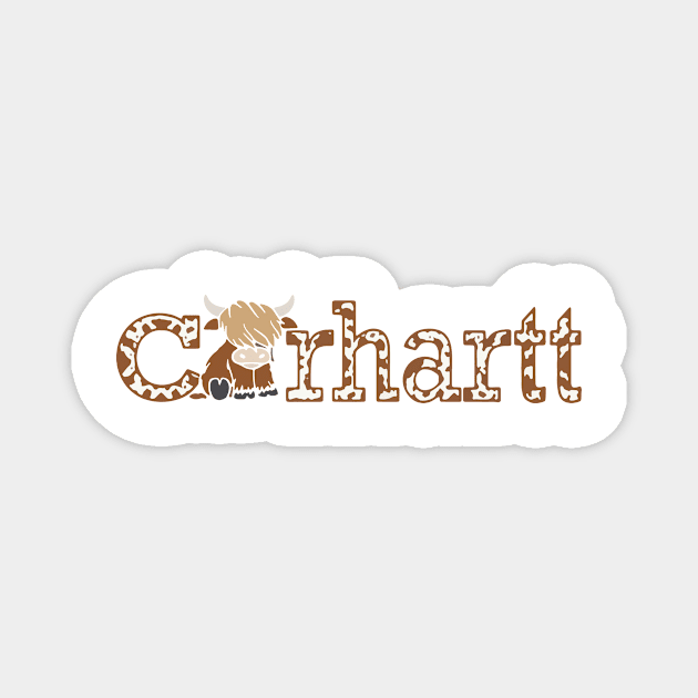 highland-cow-carhartt-enable all products Magnet by Lucas Jacobss