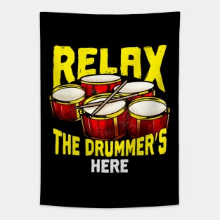 Relax The Drummer's Here Drums Percussion Band Tapestry