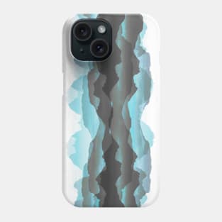 Abstract blue mountain landscape Phone Case