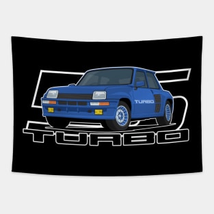Car 5 Turbo 1980 v2 blue Tapestry