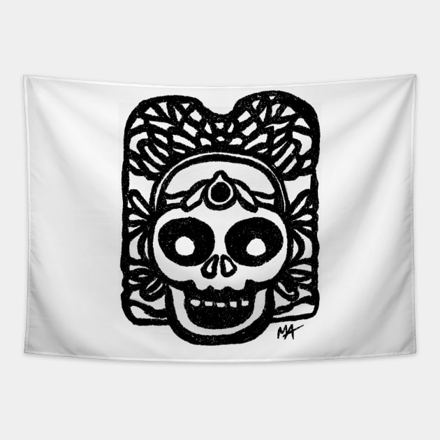 Azteca Catrina Tapestry by The Mindful Maestra