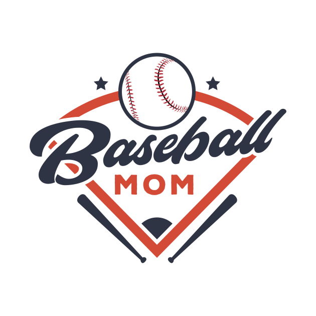 Baseball Mom // Vintage Baseball Mom Diamond Bat and Ball by SLAG_Creative