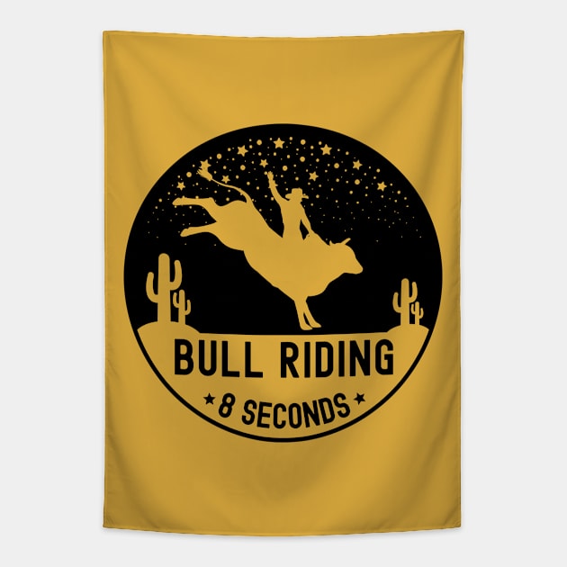 Bull Rider Tapestry by footballomatic