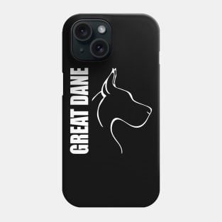 Great Dane profile dog lover Phone Case