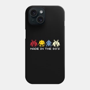 Made in the eighties, Space invader retro eighties gamer Phone Case