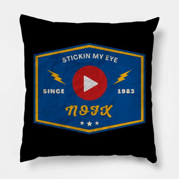 Nofx // Play Button Pillow by Blue betta