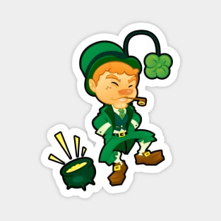 St. Patrick Day Dancing Leprechaun Magnet