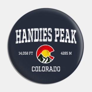 Handies Peak Colorado 14ers Vintage Athletic Mountains Pin