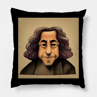 Baruch Spinoza Caricature Pillow