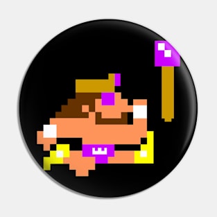 Pixel King Man Pin