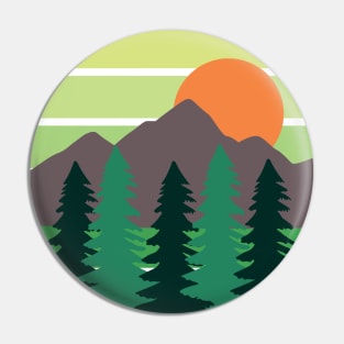 MOUNTAIN LANDSCAPE ILLUSTRATION Pin