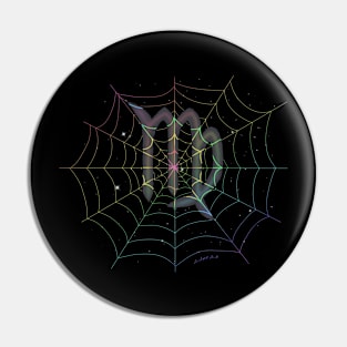 Rainbow Spiderweb Virgo Pin