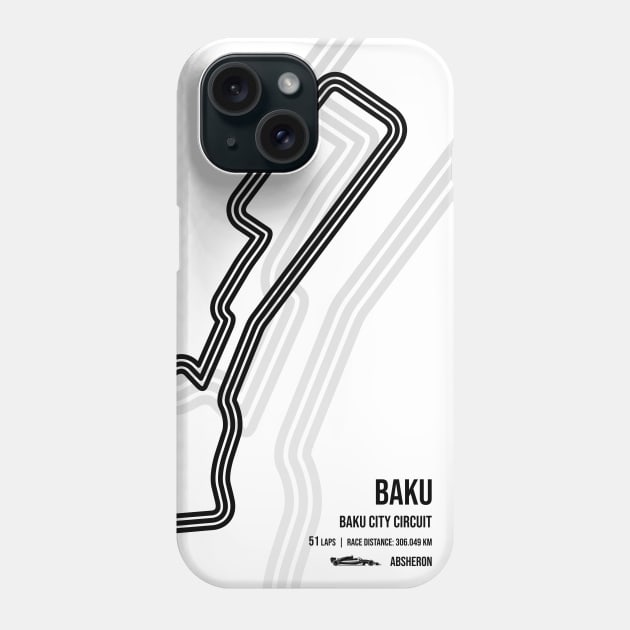 Baku Race Track Phone Case by RaceCarsDriving