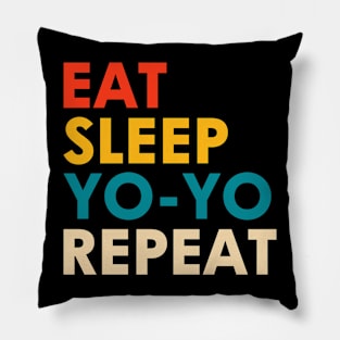 Eat Sleep Yoyo Repeat Pillow