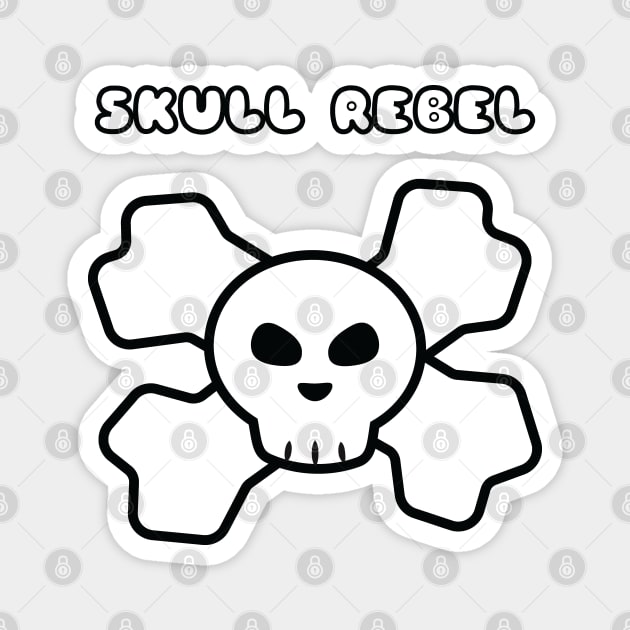 Skull Rebel - Trash Rebels Kids Magnet by Trash Rebels Kids