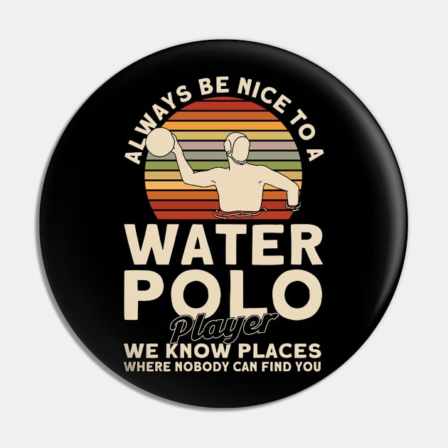 Training Water Sport Water Polo Pin by Toeffishirts