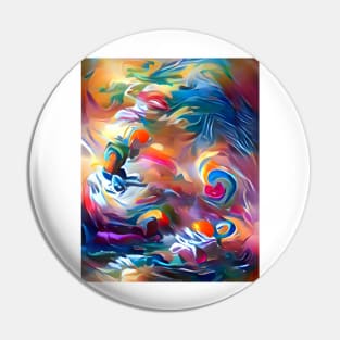 Swirling Colors Pin