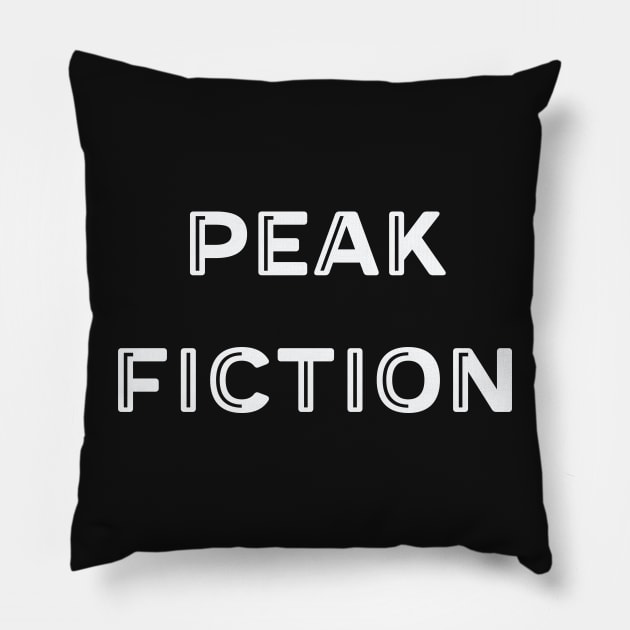 White Inline | Peak Fiction Pillow by MaknArt