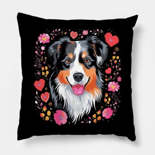 Australian Shepherd Valentine Day Pillow