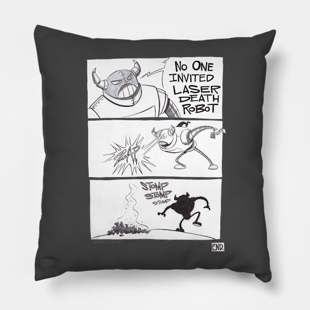 Laser Death Robot Pillow by westinchurch