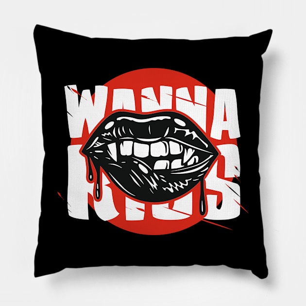 Devil Bite Pillow by Whatastory