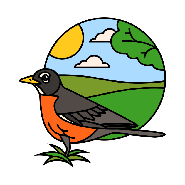 American Robin by Joe Gottli