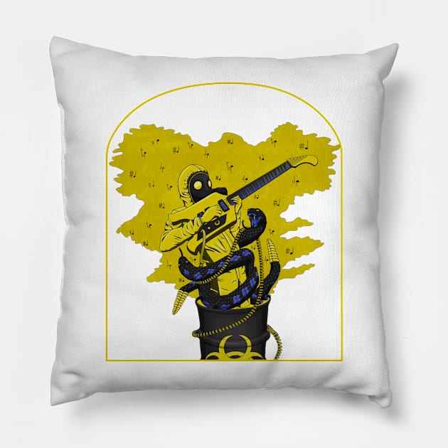 Retro Music band metal Pillow by franzwilderman