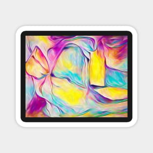 Bright Bold and Feminine Abstract Magnet