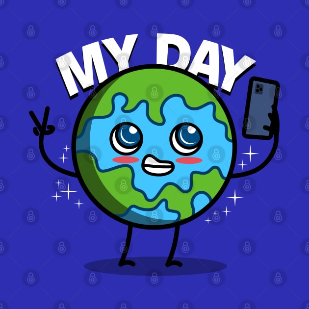 Cute Kawaii Earth Day Environmental Selfie Gen Z Meme by BoggsNicolas