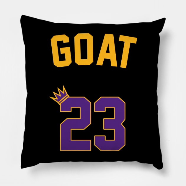 The Back of the GOAT's Jersey Pillow by InTrendSick