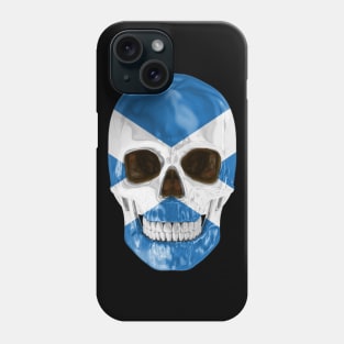 Scotland Flag Skull - Gift for Scottish With Roots From Scotland Phone Case