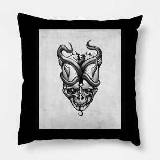 skull opener Pillow