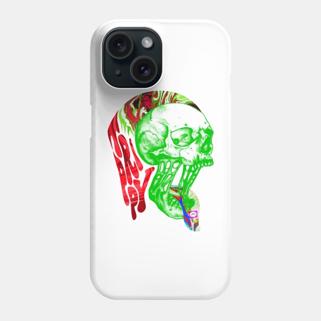Colorful trippy skull (Light) Phone Case by LANX