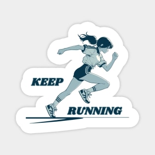 Motivational Running Girl Magnet