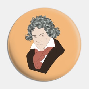 Ludwig Van Beethoven - portrait Pin