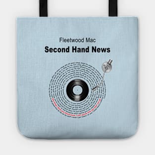 SECOND HAND NEWS LYRICS ILLUSTRATIONS Tote